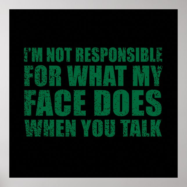 Lönsamma sarkastiska citattecken humor sarkasm inv poster (Framsidan)