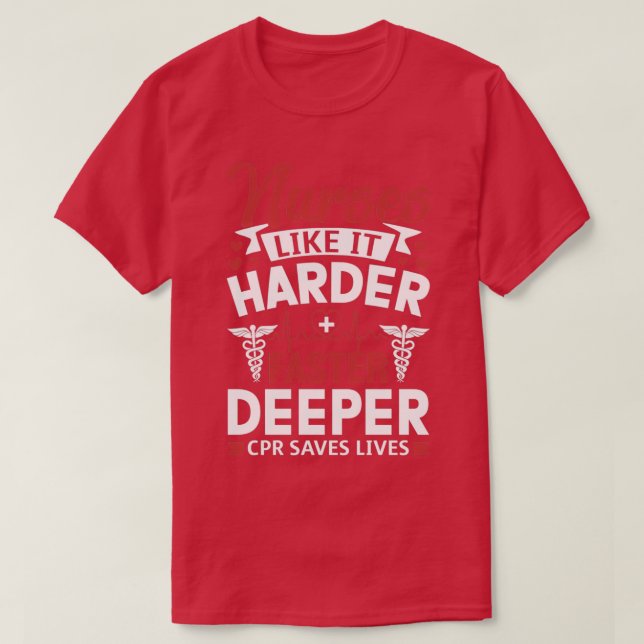 Lönsamma sjuksköterskor som den gör snabbare och d t shirt (Design framsida)