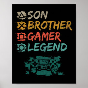 Lönsamma spel för Vintage av videospel för bojbrod Poster