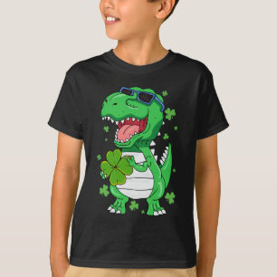 Lönsamma St PaT-Rex Day Dinosaur-St patricks day T Shirt
