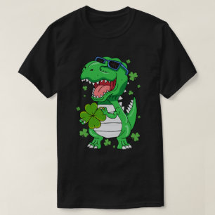 Lönsamma St PaT-Rex Day Dinosaur-St patricks day T Shirt