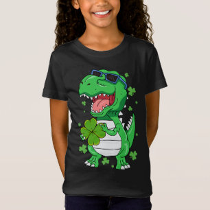 Lönsamma St PaT-Rex Day Dinosaur-St patricks day T Shirt