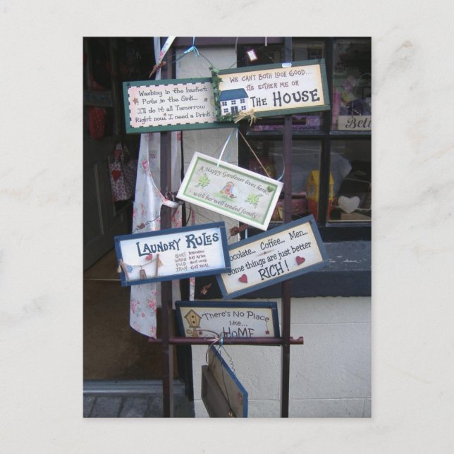 Lönsamma tecken vykort (Framsida)