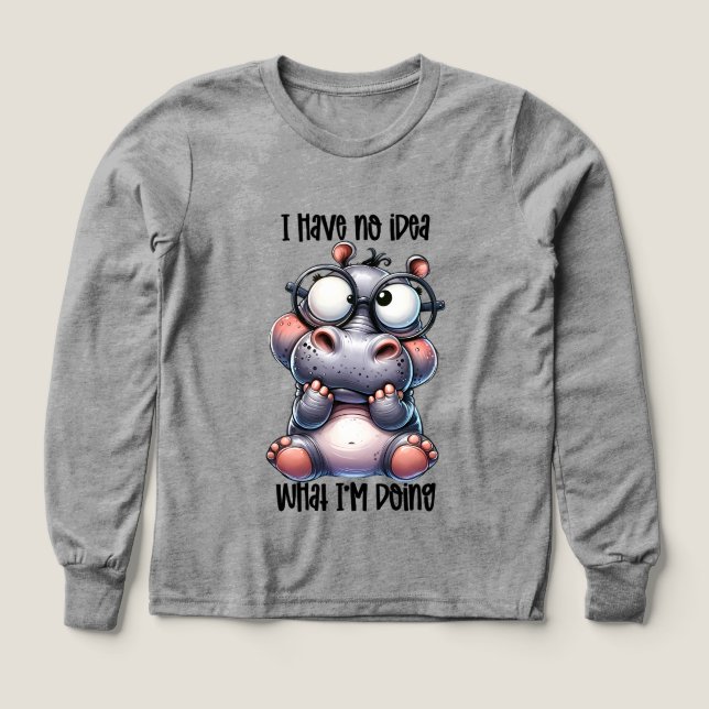Lönsamma ungar unisex t-shirt hippo (Design framsida)