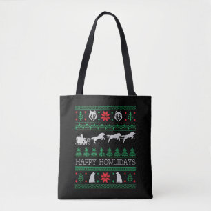 Lönsamma Vargar Varg Älskare Ugly jul Sweater Tygkasse