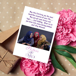 Lönsammare Foto Eid Greeting Card for Sisters Inbjudningar
