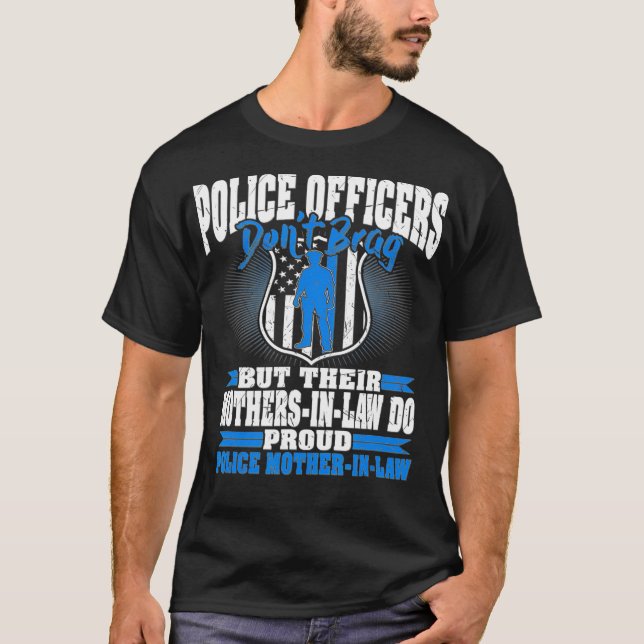 Lönsammare poliser dont Brag Proud Police T Shirt (Framsida)