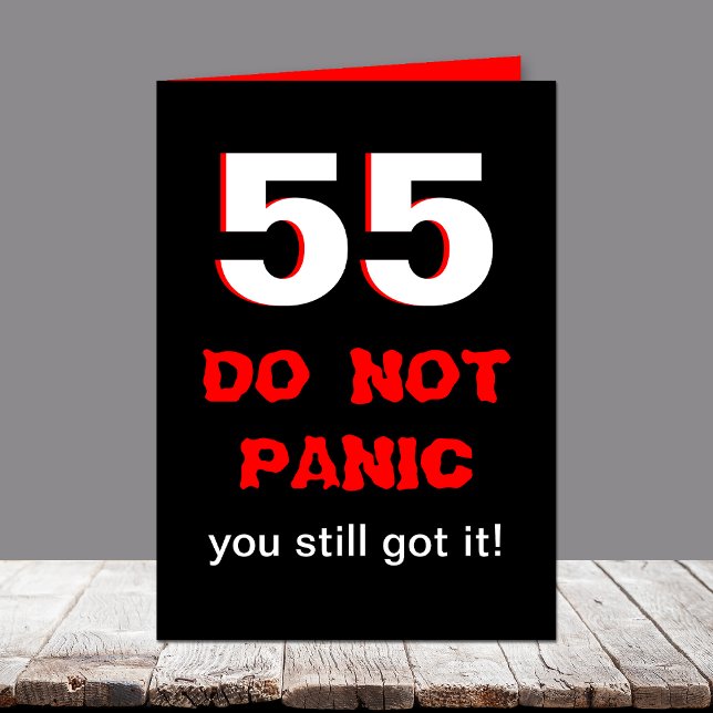 Lönsamt 55:e för manar födelsedagskort kort (Skapare uppladdad)