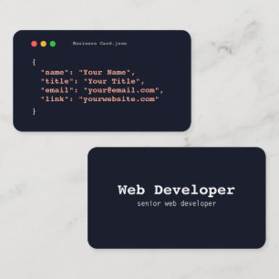 Lönsamt affärskort för programmerare  utvecklare visitkort