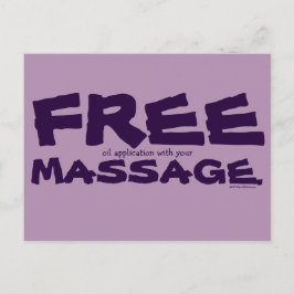 Lönsamt ANPASSADE fri olja med massage Marknadsför Vykort