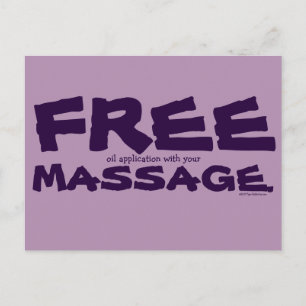 Lönsamt ANPASSADE fri olja med massage Marknadsför Vykort