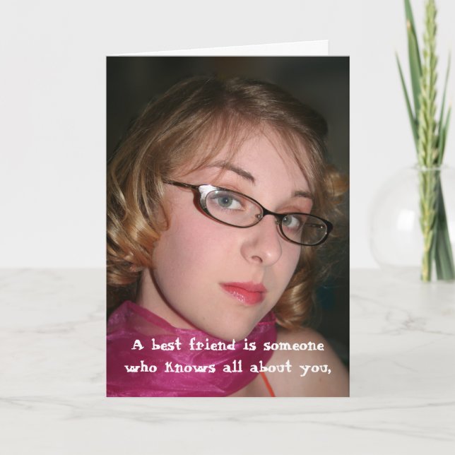 Lönsamt bäst vänskapskort kort (Framsida)