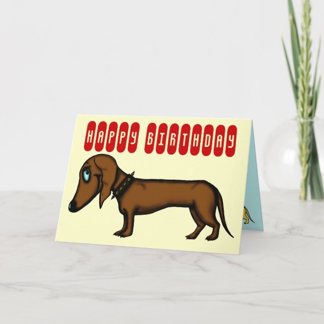Lönsamt betalkort för dachshund kort (Framsida)