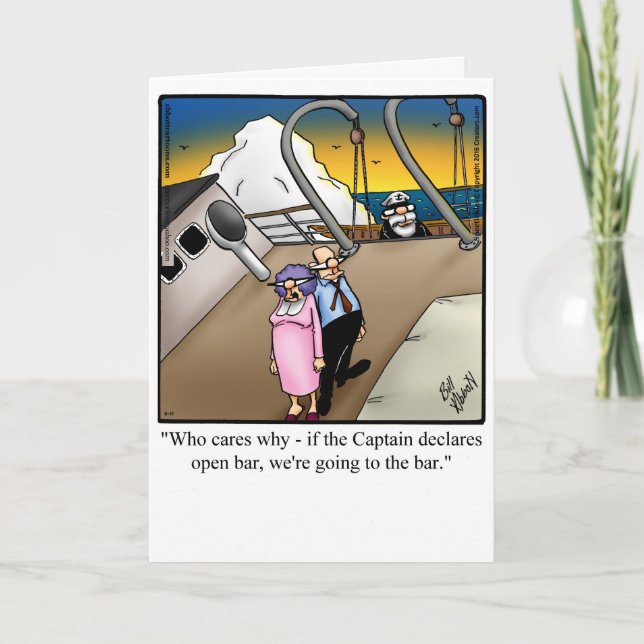 Lönsamt Bon Voyage Cruise Greeting Card Kort (Framsida)