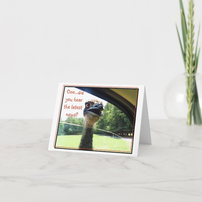 Lönsamt Emu Senaste Gossip-kort Kort (Framsida)