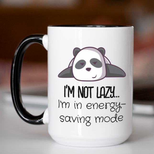 Lönsamt energibesparingsläge för Panda Mugg (Funny I'm not lazy panda bear coffee mug)