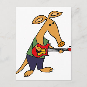 Lönsamt Fånig Aardvark spelar Electric Guitar Vykort