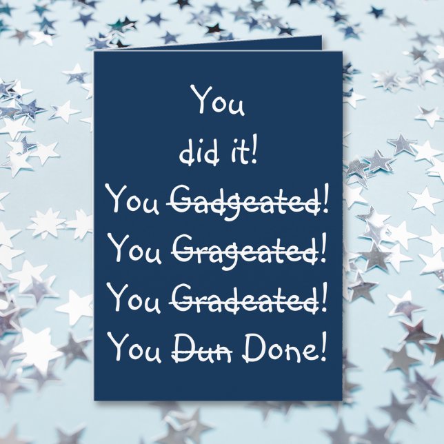 Lönsamt felstavning Studenten Grattis Humor Kort (Funny Misspelling Graduation Congratulations Humor Card)