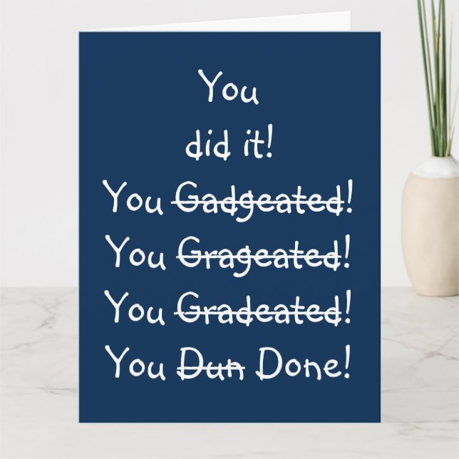 Lönsamt felstavning Studenten Grattiss BIG Kort (Framsida)