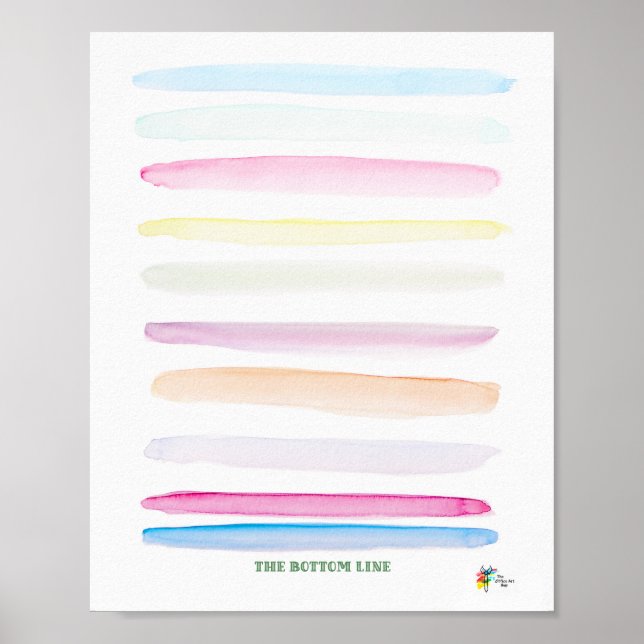 Lönsamt finansverk Konst Grund Line Pastels Poster (Framsidan)