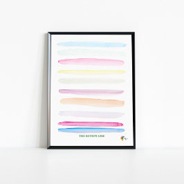 Lönsamt finansverk Konst Grund Line Pastels Poster