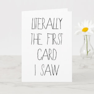 Lönsamt födelsedagskort bokstavligen det första ko kort