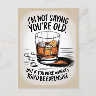 Lönsamt födelsedagskort för Pappa Grandpa Whiskey Vykort
