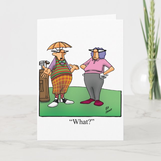 Lönsamt födelsedagskort Golf Humor kort för honom (Framsida)