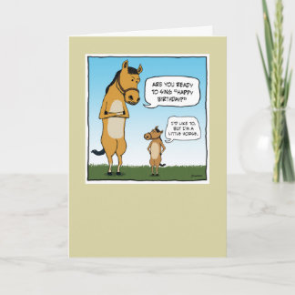Lönsamt födelsedagskort: Little Horse Kort