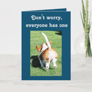 Lönsamt födelsedagskort med Cute Basset Hound Kort