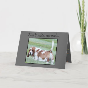 Lönsamt födelsedagskort med Cute Basset Hound Kort
