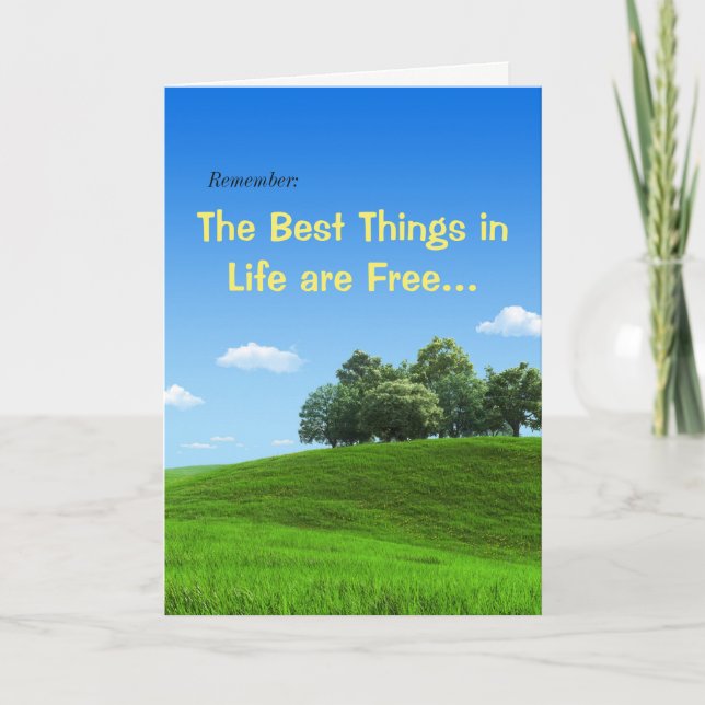 Lönsamt födelsedagskort om ge pengarar eller kontr kort (Framsida)