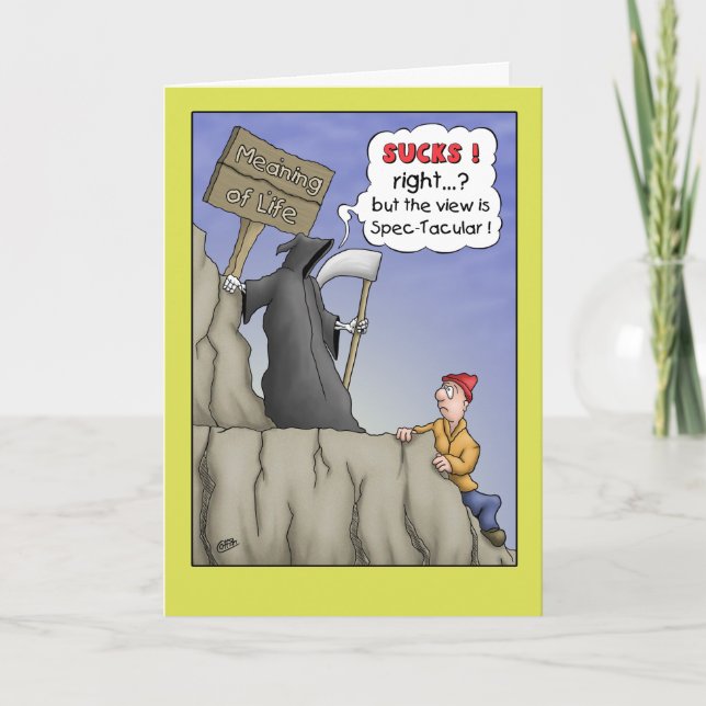 Lönsamt födelsedagskort: spektakulär vy kort (Framsida)