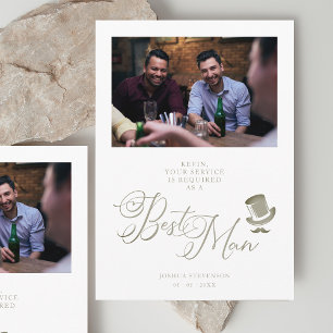 Lönsamt fotopatset Frieri kort Bröllop Best Man