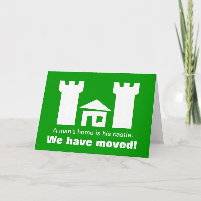 Lönsamt hälsningskort för flytta kort (Framsida)