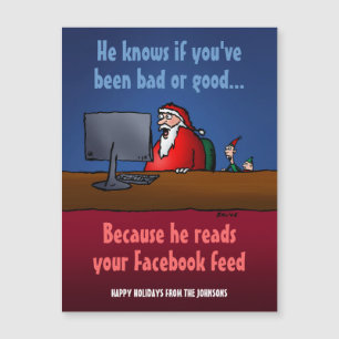 Lönsamt Helgdag-Magnet-kort för Santa Personlig