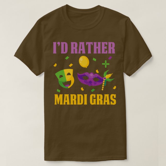 Lönsamt ID i stället Mardi Gras Design T Shirt (Design framsida)