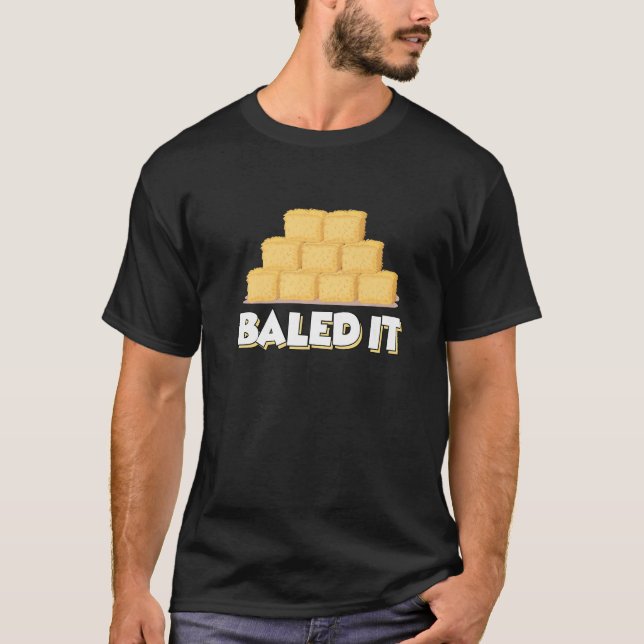 Lönsamt jordbruk Balm it Farm Hay Bale Roligt Gift T Shirt (Framsida)