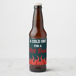 Lönsamt Kall ett för en Hett Pappa Fars dag Novelt Ölflaska Etikett