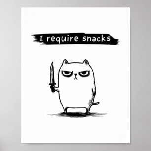 Lönsamt kattminne I Kräver Snacks design Manar Kvi Poster