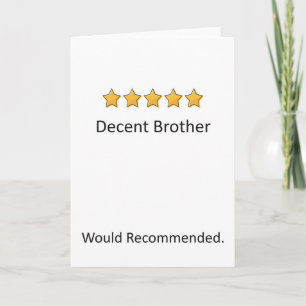 Lönsamt kort för broder