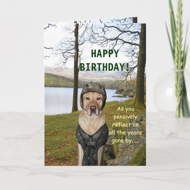 Lönsamt kort för jägare eller militärer från vänne (Framsida)