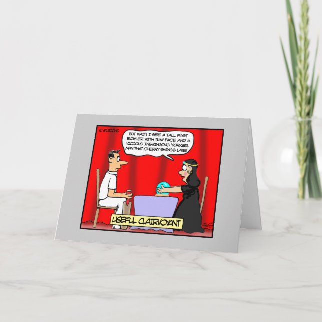 Lönsamt kort för Krickethälsning - användbara Clai (Framsida)