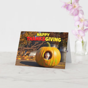 Lönsamt kort för Thanksgiving med Råtta och Pumpki