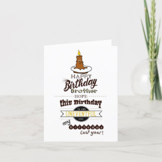 Lönsamt och Sarcastic Birthday Card - Brother Tack Kort