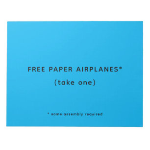Lönsamt Pappra flygplan Joke Anteckningsblock