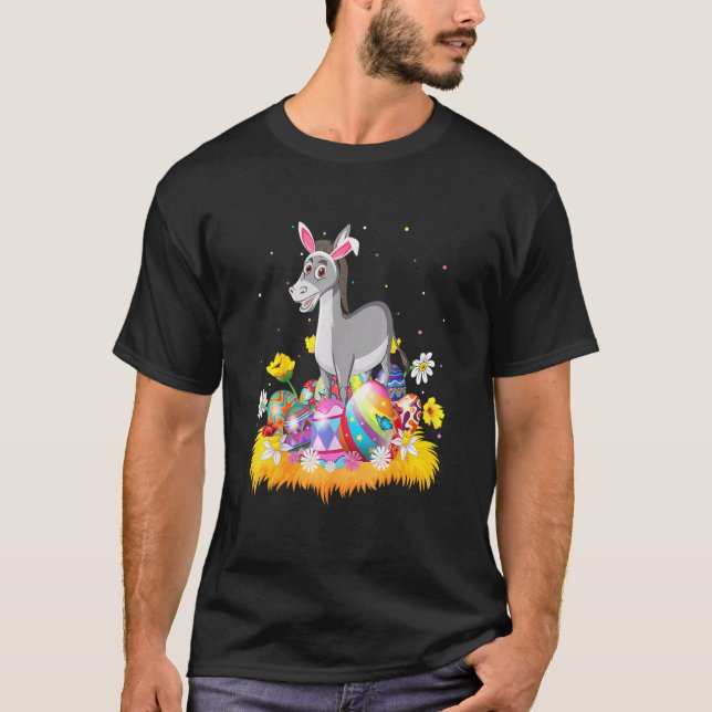 Lönsamt Påskägg Cute Mule Påsk Söndag T Shirt (Framsida)