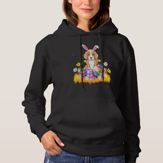 Lönsamt Påskägg Foxhound Hund Söndag T Shirt (Framsida)