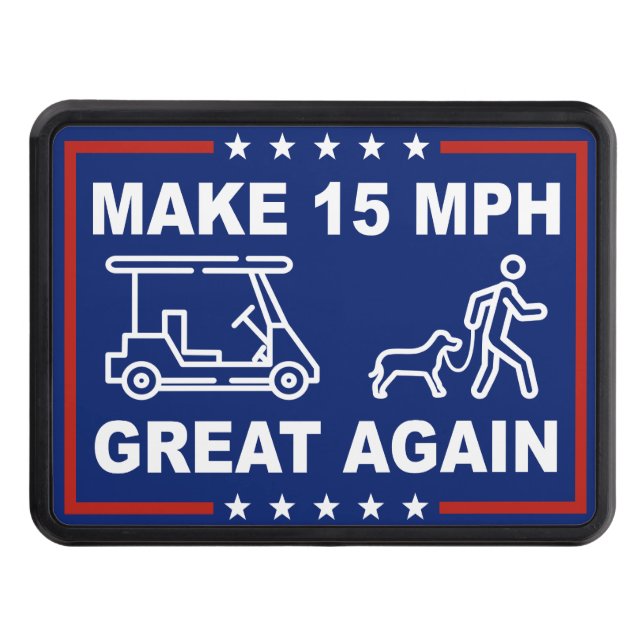 Lönsamt politiskt kort Peachtree City Golfcart Dragkroksskydd (Framsidan)