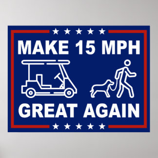 Lönsamt politiskt kort Peachtree City Golfcart Poster